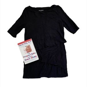 A Pea in the Pod black layered nursing top